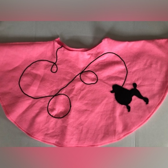 Vtg Handmade Halloween Pink and Black Poodle Skirt - Picture 2 of 11